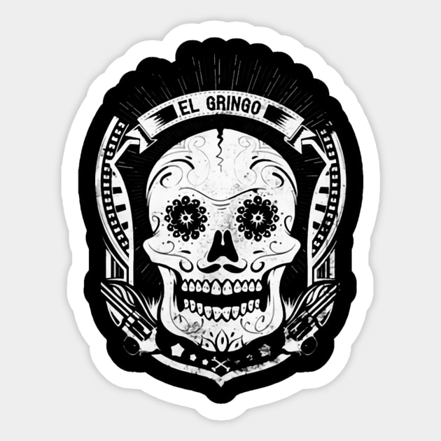 Skuls of El Gringo Sticker by asokabudaya